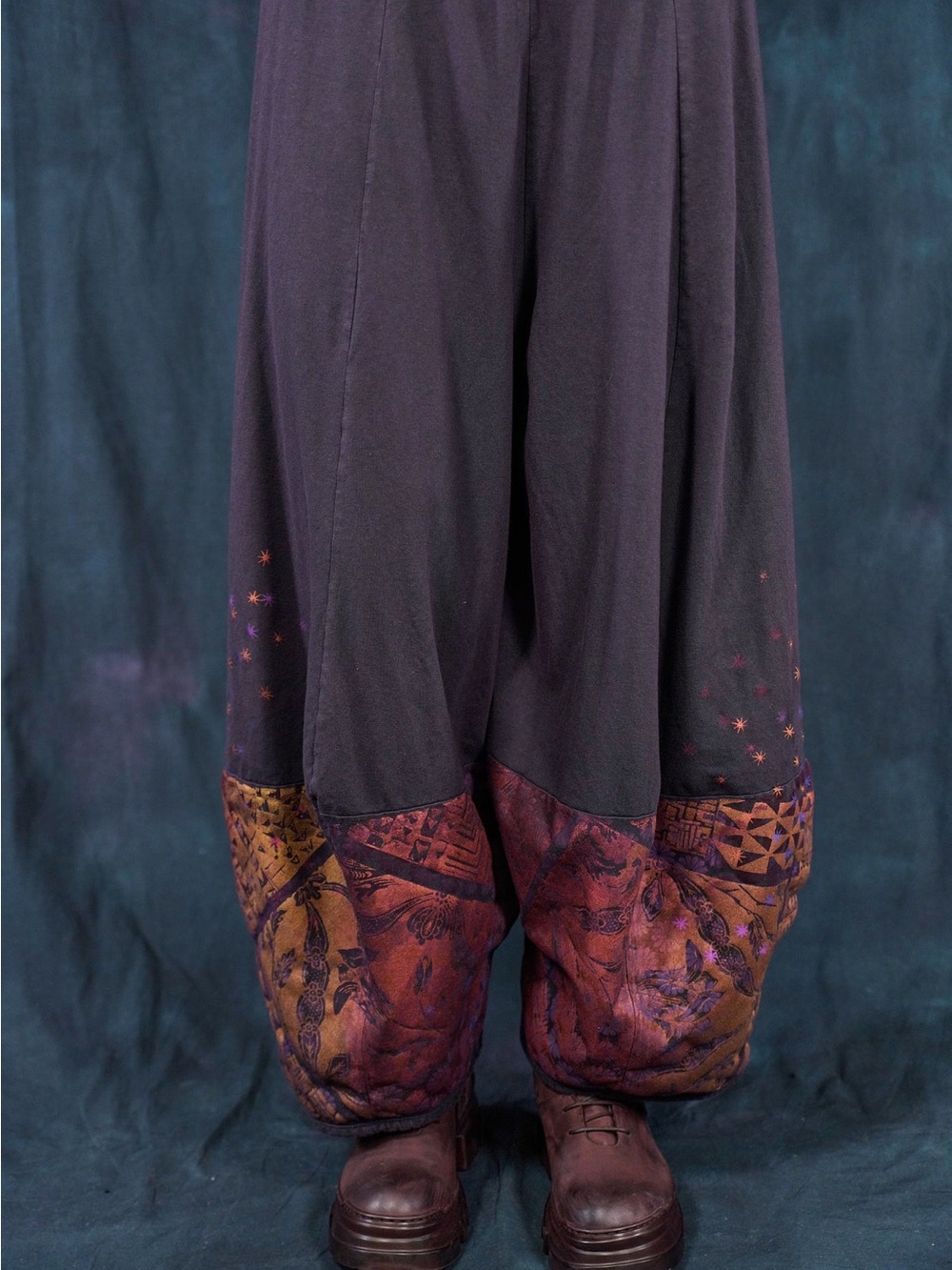 "NWT Blue Fish Clothing 3273 Fold Over Four Square Pant Shadow